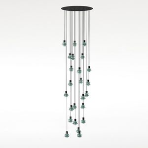 suspension / contemporaine / en verre borosilicaté / à LED