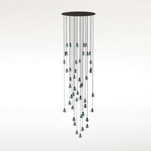 suspension / contemporaine / en verre borosilicaté / à LED
