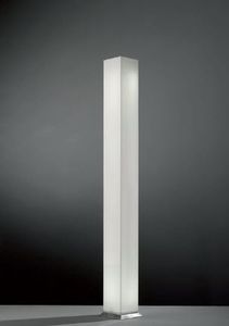 colonne lumineuse contemporaine / en inox brossé / en Plexiglas® / à tube fluorescent