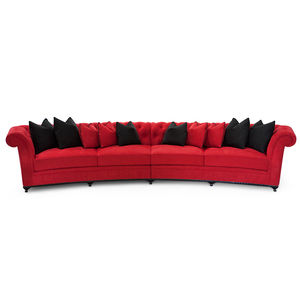 canapé contemporain / en tissu / 4 places / rouge