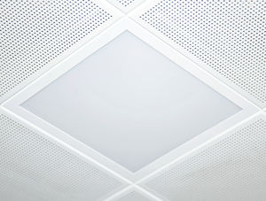 luminaire encastrable au plafond / fluocompact / carré / en tôle d'acier