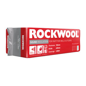 isolant acoustique / en laine de roche / pour plancher / pour cloison