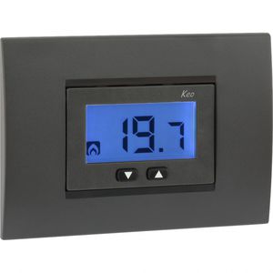 thermostat programmable / numérique / encastrable au mur / pour chauffage