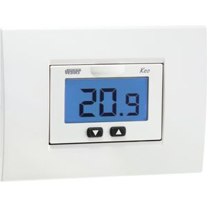 thermostat programmable / numérique / encastrable au mur / pour chauffage
