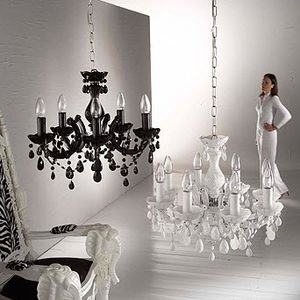 lustre classique / en cristal / en verre soufflé / en laiton