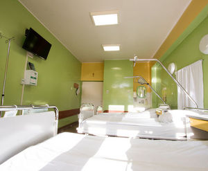 luminaire apparent / fluorescent / carré / pour salle blanche