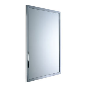 miroir mural / contemporain / rectangulaire / en laiton chromé