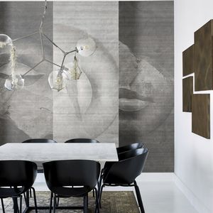 papier peint design original / en textile non-tissé / motif abstrait / aspect tissu