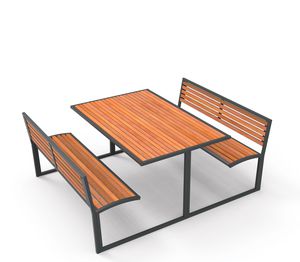 ensemble table et bancs contemporain