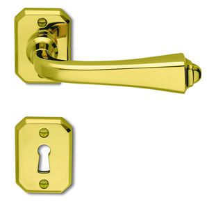 poignée pour porte / en laiton / en bronze / classique