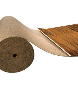 sous-couche résiliente en rouleau / en liège / pour parquet