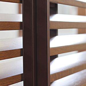 brise-soleil en aluminium / en bois / pour façade / pour fenêtre