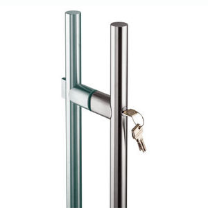poignée de tirage de porte / en inox / contemporaine / avec serrure intégrée
