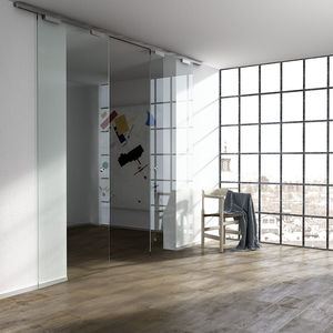 système coulissant pour porte en verre 1