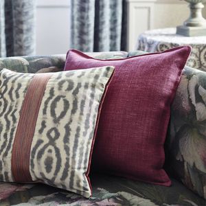 tissu d'ameublement / à motif / en polyester / en coton