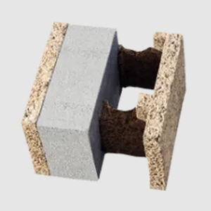 bloc de coffrage en béton de bois 1