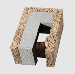 bloc de coffrage en béton de bois 1