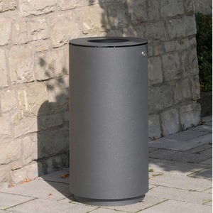 poubelle publique / en inox / avec cendrier intégré / contemporaine
