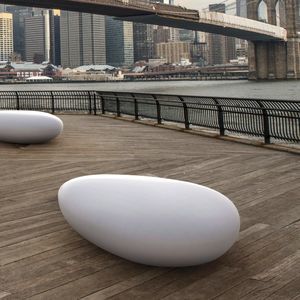 banc public / de jardin / contemporain / en béton à haute performance