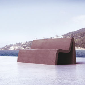 banc public / design original / en matériau composite / avec dossier