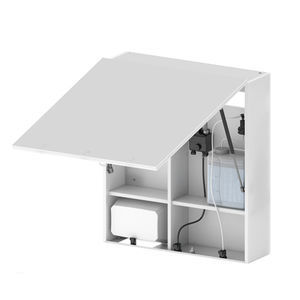 armoire de toilette à miroir avec distributeur de savon