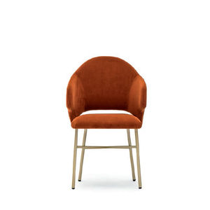 chaise contemporaine / tapissée / avec accoudoirs / en tissu