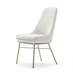 chaise contemporaine / tapissée / à dossier haut / en tissu