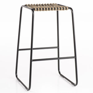 tabouret de bar contemporain / en fer / en fibres synthétiques