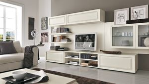 ensemble TV mural contemporain