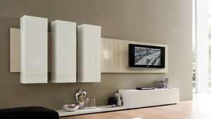 ensemble TV mural contemporain