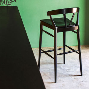 chaise de bar contemporaine / tapissée / avec repose-pieds / piètement standard