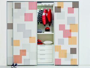armoire contemporaine / en bois / à porte battante / pour enfant