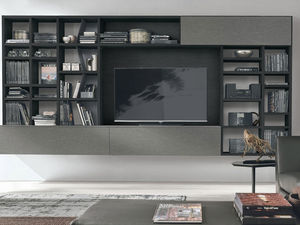 ensemble TV mural contemporain