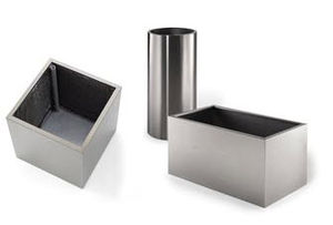 pot de jardin en acier inoxydable