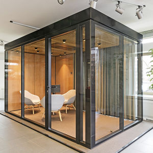 cloison amovible / en verre / en aluminium / pour open space
