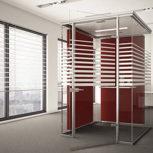 cloison amovible / en verre / en aluminium / pour open space