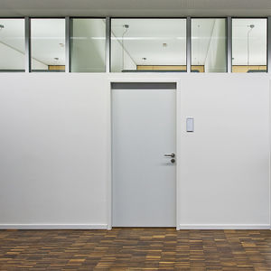 cloison fixe / en verre / en aluminium / pour open space