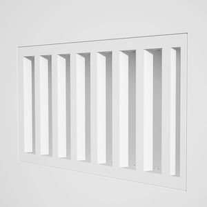 grille de ventilation en inox / en acier / rectangulaire / blanche