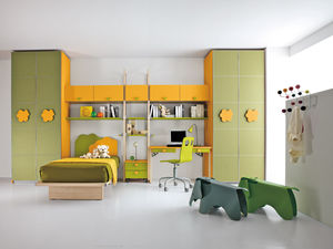 chambre d'enfant verte