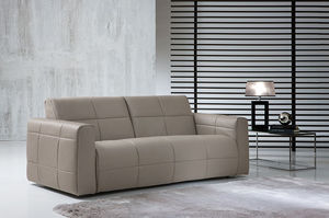 canapé lit / contemporain / en cuir / 2 places
