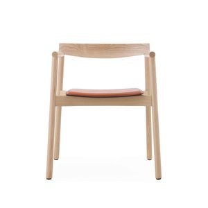 chaise contemporaine / tapissée / avec accoudoirs / en tissu