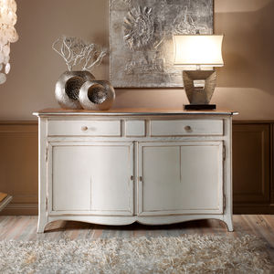 buffet classique / en bois laqué / blanc
