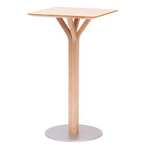 table mange-debout contemporaine / en chêne / en hêtre / carrée