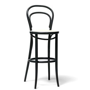 chaise de bar classique / tapissée / en tissu / en hêtre