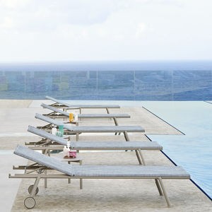 bain de soleil contemporain / en tissu / en aluminium / empilable