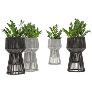 pot de fleur en fibres synthétiques / en aluminium / en hauteur
