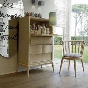 chaise contemporaine / tapissée / en tissu