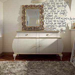 buffet de style / en bois laqué / blanc
