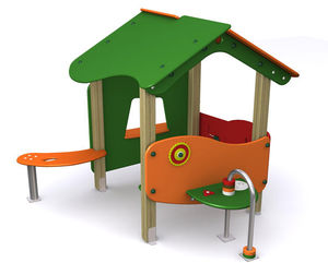 structure de jeu pour aire de jeux / en bois / en HPL