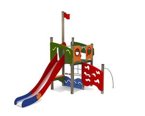 structure de jeu pour aire de jeux / en HDPE / en acier